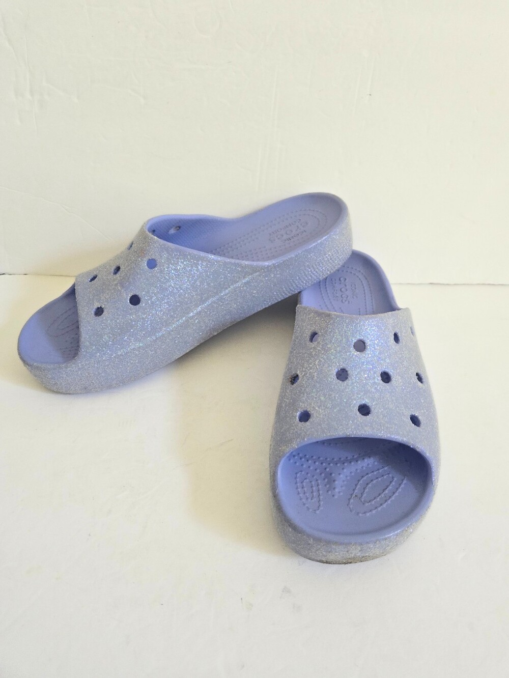 Crocs Classic Platform Slides Sandals Glitter Size 10 - Picture 13 of 14